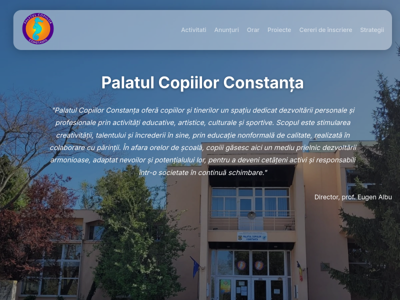 Imagine pentru website-ul unitatii: PALATUL COPIILOR CONSTANŢA
