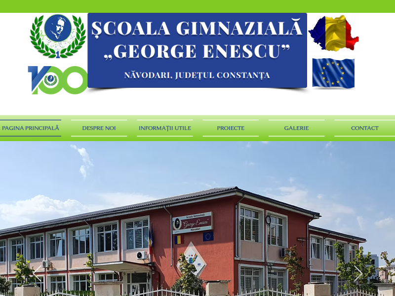 Imagine pentru website-ul unitatii: ŞCOALA GIMNAZIALĂ ’GEORGE ENESCU’ NĂVODARI