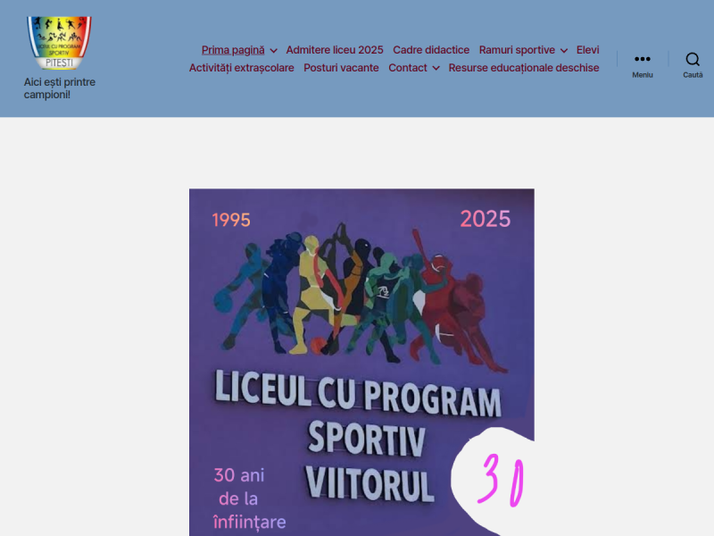 Imagine pentru website-ul unitatii: LICEUL CU PROGRAM SPORTIV "VIITORUL" PITEȘTI