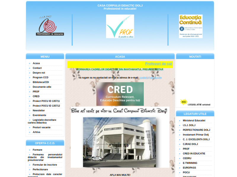 Imagine pentru website-ul unitatii: CASA CORPULUI DIDACTIC DOLJ