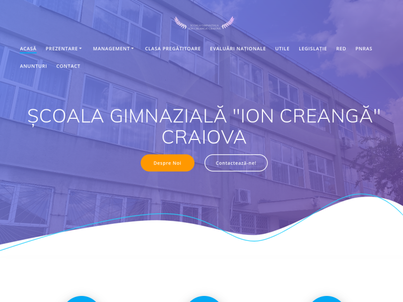 Imagine pentru website-ul unitatii: ȘCOALA GIMNAZIALĂ "ION CREANGĂ" CRAIOVA